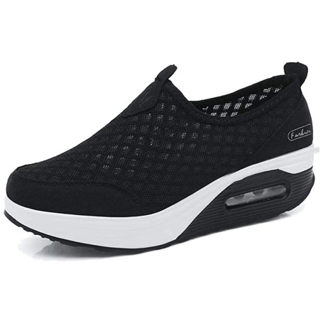 Femmes Minceur Chaussures Taille 35-42eu Marche Baskets Plate-Forme Chaussures Poids Air Léger Engrener Elastic Sports en Yoga à