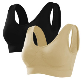 Memoryee Lot de 3 Soutiens-Gorge de Sport Femme sans Armatures Grande Taille Football Running Yoga Brassière Tenue Vêtements Memoryee Lot de 3 Soutiens-Gorge de Sport Femme sans Armatures Grande Taille Football Running Yoga Brassière Tenue Vêtements