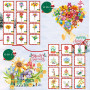 YeahBoom 2025 Calendrier de l'Avent,897 PCS,24 Fleurs en Briques,Idée Cadeau de Noël,Calendrier de Compte à Rebours de Noël Bouq