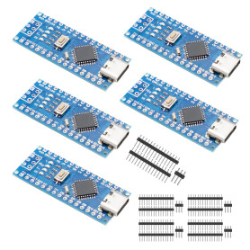 APKLVSR Modules Nano CH340 5 V 16 m USB C mâle avec Puce CH340 pour Arduino Nano(5PCS)