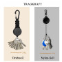 Fhlbestyu 2/4 PCS Porte-clés Extensibles, Porte Badges Mousqueton, Yoyo Enrouleur Rétractable de 60 cm avec Renforcé et Résistan