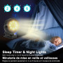GOBRILLFUN Ventilateur à pince de 15,2 cm (6 pouces) 12000 mAh avec télécommande, rechargeable par USB avec lumières LED, 3 vite