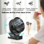 GOBRILLFUN Ventilateur à pince de 15,2 cm (6 pouces) 12000 mAh avec télécommande, rechargeable par USB avec lumières LED, 3 vite