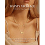 Chriscoco 3Pcs Collier Femme Or Collier Initiale Colliers Personnalisé Prénom Acier Inoxydable Colliers Lettre Chaîne Coeur Chai