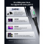 INIU 240W Cable USB C vers USB C, [2Pack 2m] PD3.0 Câble USBC Type C Charge Rapide pour iPhone 17 16 15 Pro Max, Samsung Galaxy 