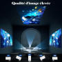 Vidéoprojecteur 4K Mini Projecteur 1080 Projecteur Portable avec Rotation à 180° Rotation 100 » Projecteur de cinéma Correction 