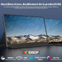 HONGO Moniteur Portable, Laptop Écran Portable 15,6" 1080P IPS Écran PC Portable Haut-parleurs Intégrés, Moniteur pour Ordinateu