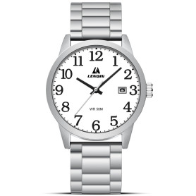 LN LENQIN Montres pour Hommes Montres en Acier Inoxydable pour Hommes Montre analogique à Quartz Montre étanche Montres-Bracelet