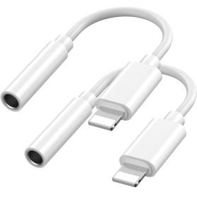 Unnderwiss Adaptateur pour i Phone Jack [Certifié MFi] 3,5 mm Adaptateur Casque pour i Phone Aux Audio Câble Jack Accessoires Co