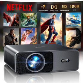 Vidéoprojecteur 4K【1000ANSI/Netflix Officiel/Dolby】 VideoProjecteur Portable 4K AI Auto Focus/Keystone WiFi6 Bluetooth, TOPTRO P Vidéoprojecteur 4K【1000ANSI/Netflix Officiel/Dolby】 VideoProjecteur Portable 4K AI Auto Focus/Keystone WiFi6 Bluetooth, TOPTRO P