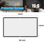 Écran de Projection 84 Pouces, écran de Projection Pliant Portable 16: 9, Anti-Plis pour Home cinéma et Projections en Plein air