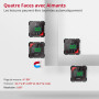 XUNTOP 4 * 90° Inclinomètre Numérique Rechargeable avec Écran LCD IP54 Mesureur d'Angle Digital avec 4 Faces Magnétiques Niveau 