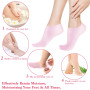 2 paires de chaussettes en silicone pour femme, chaussettes en gel doux, chaussettes à l'aloès, chaussettes hydratantes pour les