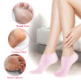 2 paires de chaussettes en silicone pour femme, chaussettes en gel doux, chaussettes à l'aloès, chaussettes hydratantes pour les