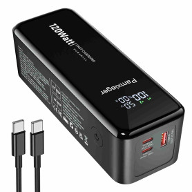 Power Bank 27000 mAh 120W - Batterie Externe avec Écran Numérique, 3 Ports, Compatible avec Smartphones, Tablettes & Ordinateurs Power Bank 27000 mAh 120W - Batterie Externe avec Écran Numérique, 3 Ports, Compatible avec Smartphones, Tablettes & Ordinateurs