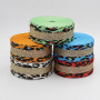 LEDUC 5 mètres Sangle Motif leopard avec bande centrale brillante Paillette Polyester & Coton Différentes couleurs 36mm 1-White