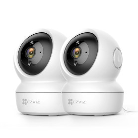 EZVIZ C6N 2 Pack Caméra Surveillance WiFi Intérieure 1080p, Caméra Bébé Pan/Tilt à 360°, Vision Nocturne Intelligente avec Smart