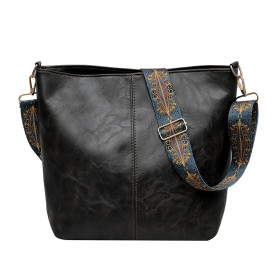 Namenand Bandoulière Femme, Main Grand Cuir PU Sac Hobo Sac Portable Femme avec Bandoulière Réglable, Avec large sangle, pour Tr