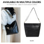 Namenand Bandoulière Femme, Main Grand Cuir PU Sac Hobo Sac Portable Femme avec Bandoulière Réglable, Avec large sangle, pour Tr