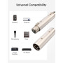 RUNCCI-YUN 4Pcs Adaptateur de changeur de genre XLR vers XLR, coupleur de connecteur XLR mâle à mâle/femelle à femelle à 3 broch
