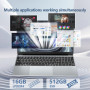 Moacreto Portatile PC 15,6 pollici, Notebook 16GB RAM SSD 512GB Celeron N5095, Computer portatile FHD IPS 1920 * 1080 Con tastie