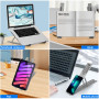 Lauviomify Support Ordinateur Portable,Alliage D'aluminium,Support pour Ordinateur Portable,Réglables en Hauteur sur 6 Niveaux a