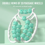 Rouleau Massage，Rouleau de jambe, rouleaux de massage à 20 roues pour les jambes, rouleau de cellulite en plastique, rouleau de 