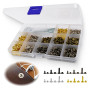 180 Pièces Rivets en Cuir, Boutons Pression Métalliques, Pression et Outils de Fixation, Bouton Pression Métal et Goujons Tubula