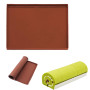 Silicone Plaque Génoises 30x40x1cm Tapis Roulade Cuisson pour le roulage - Flexible et rebord (Marron)