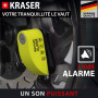 KRASER WA6Y Antivol Moto, Bloque Disque Alarme 110db, Renforcé, 3 clés (2 autres) Serrure Haute Sécurité, Étanche, Câble Rappel 