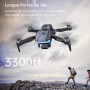 Drone GPS NAFYRE N11 PRO avec caméra 4K UHD, 90 min de vol, portée de contrôle longue, retour automatique, suivi automatique, mo