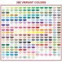 Sanyetral 288 Couleurs Feutre Acrylique, Marqueur Acryliques, Adulte Acrylique Convient pour Bois, Toile,Tissu, Verre, Métal, Pa