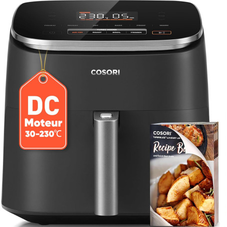 COSORI Air Fryer 9 en 1,TurboBlaze,Machine à Courant Continu,6L Compact,5 Vitesses de Vent Réglables,Friteuse Sans Huile,Économi