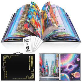 MOZOOSON Rangement Puzzle, Dossier de Puzzles pour 1000 pièces Grande capacité Portable avec 25 Poches, Accessoires de Puzzle ét