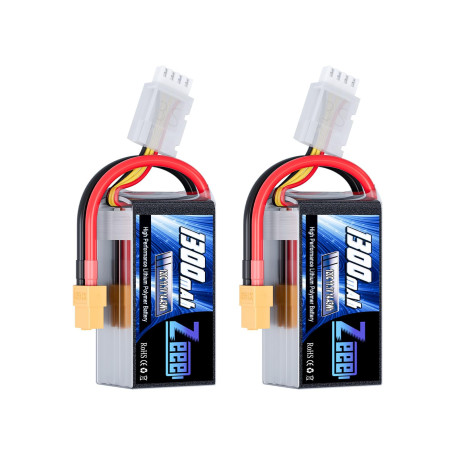 Zeee 3S Lipo Batterie 1300mAh 11,1V 120C 3S Batterie RC avec connecteur XT60 pour FPV Racing Drones Vélo de Route Quadcopters Av
