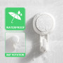 ilikable Crochet Ventouse Lot de 2 Crochet Mural en Plastique Charge de 5KG Crochet d'Aspiration Salle de Bain Ventouse Couronne