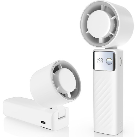 Ventilateur Portable à Main,Ventilateur Silencieux,Puissant Ventilateur usb avec batterie de 4000 mAh,1 à 199 vitesses design pl