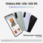 Samsung Galaxy A56 5G, Smartphone Android, 256 Go, Chargeur Secteur Rapide 25W Inclus, Smartphone déverrouillé, Gris, Version FR