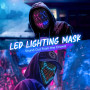 Trsaow Masque Lumineux à LED effrayants avec Bluetooth App Control, 70 Images, 45 animations, modèles/textes de Bricolage, téléc