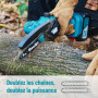 SEESII Mini Tronçonneuse à Batterie 8000mAh, 6 Pouces Tronçonneuse Électrique sans Fil avec Injecteur de Lubrifiant et Chaîne de
