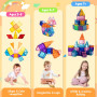 Xekel Construction Magnetique Enfant 100 Pièces, Bloc Construction Magnétiques Multicolores et Amusants - Jeux Magnetique Enfant