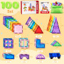 Xekel Construction Magnetique Enfant 100 Pièces, Bloc Construction Magnétiques Multicolores et Amusants - Jeux Magnetique Enfant