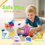 Xekel Construction Magnetique Enfant 100 Pièces, Bloc Construction Magnétiques Multicolores et Amusants - Jeux Magnetique Enfant