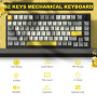 AJAZZ AK820 Clavier mécanique de jeu filaire 75% TKL,commutateur linéaire échangeable à chaud,support commun,rétroéclairage RVB,
