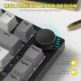 AJAZZ AK820 Clavier mécanique de jeu filaire 75% TKL,commutateur linéaire échangeable à chaud,support commun,rétroéclairage RVB,