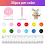 Furuising Lot de 600 Boutons Colorés, 11,5 mm à 2 Trous en Résine Boutons Ronds Bouton avec Boîte de Stockage pour Enfants Vêtem