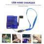 HOMSFOU Chargeur de Téléphone USB à Dynamo Manuel - Chargeur d'urgence à Main Positionner