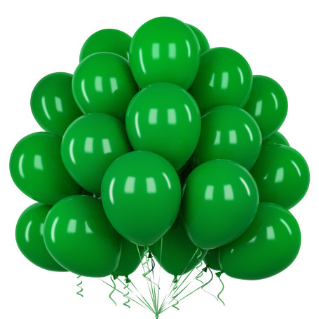 Teselife Ballons Vert Foncé, 50Pièces 12Pouces Vert Sombre Latex Ballon Arche Guirlande Femme Homme Anniversaire Mariage Proposi