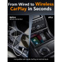 2-en-1 Adaptateur CarPlay sans Fil, Compatible avec Apple CarPlay & Android Auto, Passez du Câblé au sans Fil, Plug & Play, Conn