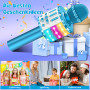 Avaxtt Micro Enfant sans Fil Bluetooth - 5 Effets Vocaux, Lumières LED Syncronisées - pour Filles/Garçons 3-15 Ans - Meilleur Jo
